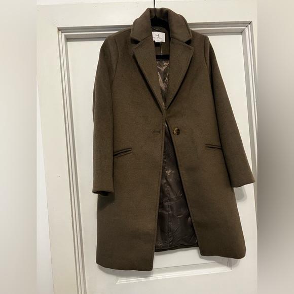 Jackets & Blazers - NWT- H Halston olive green Coat